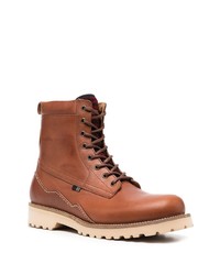 Мужские коричневые кожаные повседневные ботинки от Woolrich