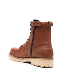 Мужские коричневые кожаные повседневные ботинки от Woolrich