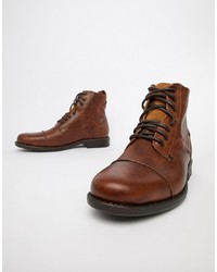 Мужские коричневые кожаные повседневные ботинки от Levi's