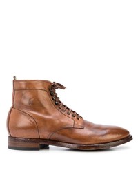 Мужские коричневые кожаные повседневные ботинки от Officine Creative