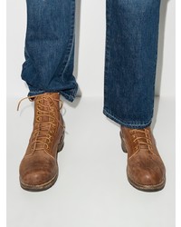 Мужские коричневые кожаные повседневные ботинки от VISVIM