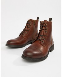 Мужские коричневые кожаные повседневные ботинки от Selected Homme