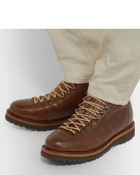 Мужские коричневые кожаные повседневные ботинки от Brunello Cucinelli