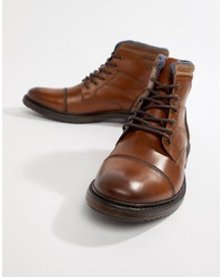 Мужские коричневые кожаные повседневные ботинки от Silver Street