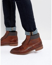 Мужские коричневые кожаные повседневные ботинки от Steve Madden