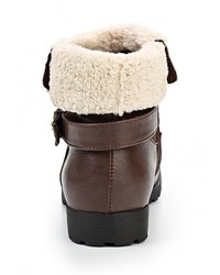 Коричневые кожаные полусапоги от Dorothy Perkins