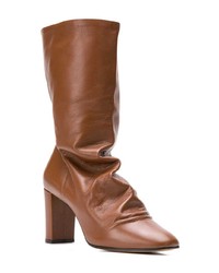 Коричневые кожаные полусапоги от Marc Ellis