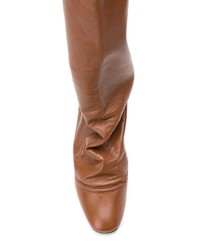 Коричневые кожаные полусапоги от Marc Ellis