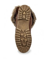 Коричневые кожаные полусапоги от Super Mode