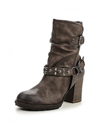 Коричневые кожаные полусапоги от Tamaris