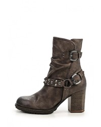 Коричневые кожаные полусапоги от Tamaris