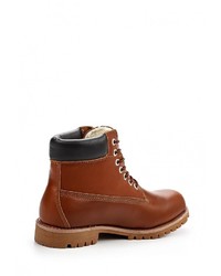 Мужские коричневые кожаные рабочие ботинки от Affex