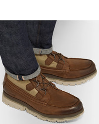 Мужские коричневые кожаные рабочие ботинки от Sorel