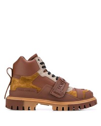Мужские коричневые кожаные рабочие ботинки от Dolce & Gabbana