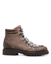 Мужские коричневые кожаные рабочие ботинки от Doucal's