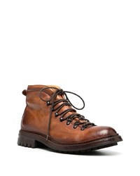 Мужские коричневые кожаные рабочие ботинки от Officine Creative