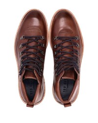 Мужские коричневые кожаные рабочие ботинки от Ted Baker