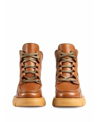 Мужские коричневые кожаные рабочие ботинки от Gucci