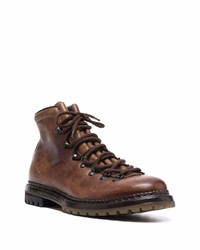 Мужские коричневые кожаные рабочие ботинки от Premiata