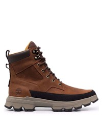 Мужские коричневые кожаные рабочие ботинки от Timberland