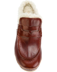 Коричневые кожаные сабо от MM6 MAISON MARGIELA