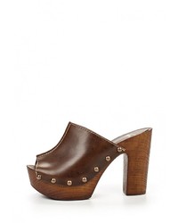 Коричневые кожаные сабо от Versace 19.69