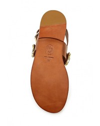 Коричневые кожаные сандалии на плоской подошве от Ash