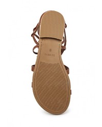 Коричневые кожаные сандалии на плоской подошве от Call it SPRING