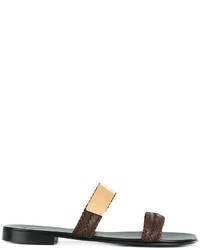 Мужские коричневые кожаные сандалии от Giuseppe Zanotti Design
