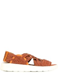 Мужские коричневые кожаные сандалии от Missoni