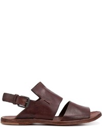 Мужские коричневые кожаные сандалии от Officine Creative
