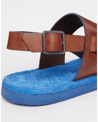 Мужские коричневые кожаные сандалии от Ted Baker