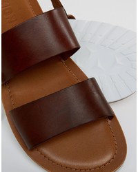 Мужские коричневые кожаные сандалии от Zign Shoes