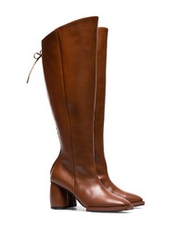 Коричневые кожаные сапоги от Reike Nen