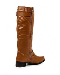 Коричневые кожаные сапоги от Daze