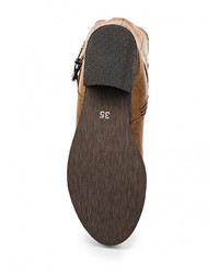 Коричневые кожаные сапоги от Flyfor