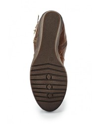 Коричневые кожаные сапоги от Flyfor