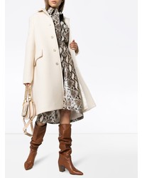 Коричневые кожаные сапоги от Prada