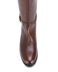 Коричневые кожаные сапоги от Tommy Hilfiger