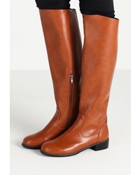 Коричневые кожаные сапоги от LOST INK