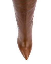 Коричневые кожаные сапоги от The Seller