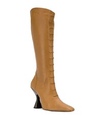 Коричневые кожаные сапоги от Dorateymur