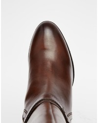 Коричневые кожаные сапоги от Ravel