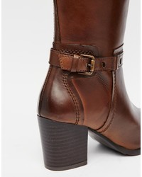 Коричневые кожаные сапоги от Ravel