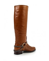 Коричневые кожаные сапоги от Vitacci