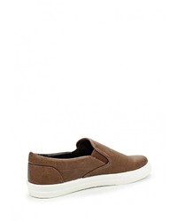 Мужские коричневые кожаные слипоны от North Star by Bata