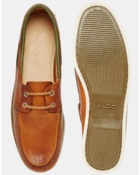 Коричневые кожаные топсайдеры от Aldo