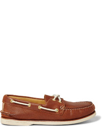 Коричневые кожаные топсайдеры от Sperry