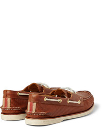 Коричневые кожаные топсайдеры от Sperry