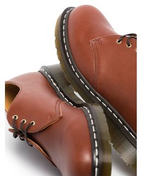 Коричневые кожаные туфли дерби от Dr. Martens